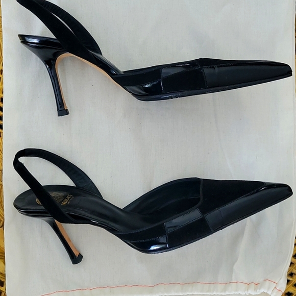 Versace Pointed Toe Mules - Picture 2 of 8